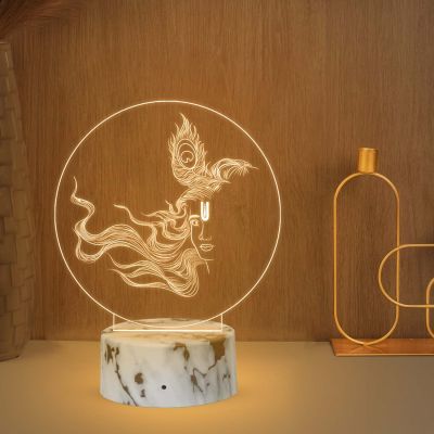 Shree Krishna Design Night Lamp